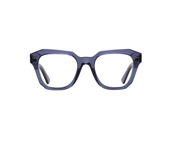 Lunettes de vue de la marque Ahlem, monture optique mixte, modèle unisexe bleu qui convient pour les hommes, et les femmes, avec un design papillon fabriquée en acetate disponible dans les boutiques Atelier Lou Paris