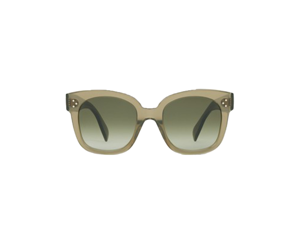 Lunettes de soleil CL4002IN de la marque Celine, monture solaire femmes, avec un design cat eye en acétate vert disponible dans les boutiques Atelier Lou Paris