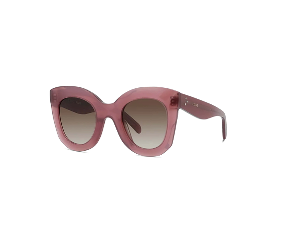 Lunettes de soleil MARTA CL4005IN de la marque Celine, monture solaire femmes, avec un design cat eye oversized en acétate rose disponible dans les boutiques Atelier Lou Paris