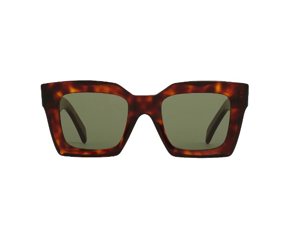 Lunettes de soleil Square S130 - CL40130I de la marque Celine, monture solaire femmes, avec un design carré en acétate écaille disponible dans les boutiques Atelier Lou Paris