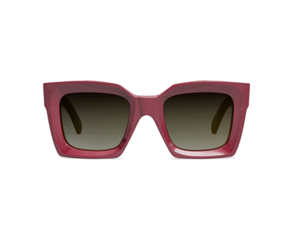 Lunettes de soleil Square S130 - CL40130I de la marque Celine, monture solaire femmes, avec un design carré en acétate rose disponible dans les boutiques Atelier Lou Paris