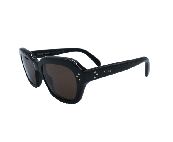 Lunettes de soleil CL40171I de la marque Celine, monture solaire mixte, avec un design carré en acétate noir disponible dans les boutiques Atelier Lou Paris