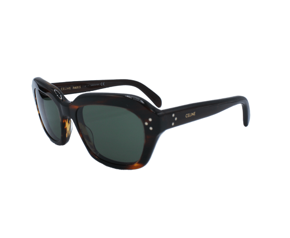 Lunettes de soleil CL40171I de la marque Celine, monture solaire mixte, avec un design carré en acétate écaille disponible dans les boutiques Atelier Lou Paris