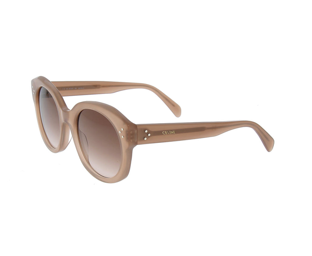 Lunettes de soleil CL40186I de la marque Celine, monture solaire femme, avec un design cat eye oversized en acétate beige disponible dans les boutiques Atelier Lou Paris