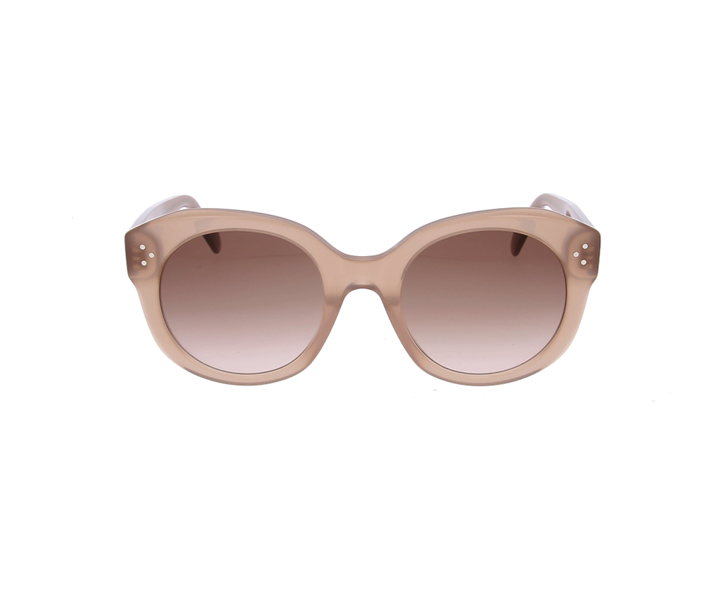 Lunettes de soleil CL40186I de la marque Celine, monture solaire femme, avec un design cat eye oversized en acétate beige disponible dans les boutiques Atelier Lou Paris