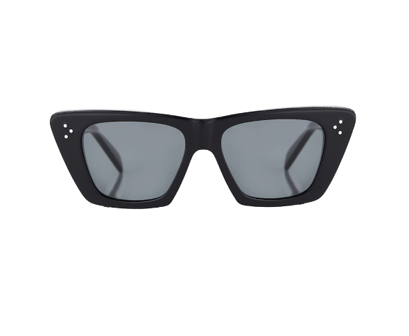 Lunettes de soleil CL40187I de la marque Celine, monture solaire femme, avec un design cat eye en acétate noir disponible dans les boutiques Atelier Lou Paris