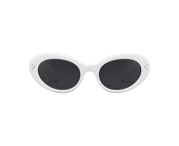 Lunettes de soleil CL40193I. de la marque Celine , modèle unisexe pour femmes, avec un design cat eye fabriquée en acetate blanc disponible dans les boutiques Atelier Lou Paris