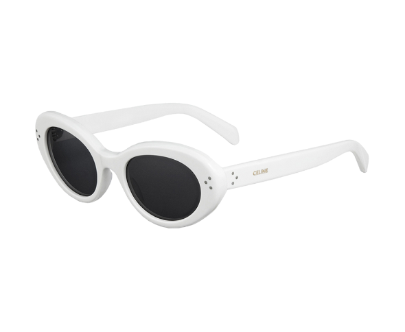 Lunettes de soleil CL40193I. de la marque Celine , modèle unisexe pour femmes, avec un design cat eye fabriquée en acetate blanc disponible dans les boutiques Atelier Lou Paris