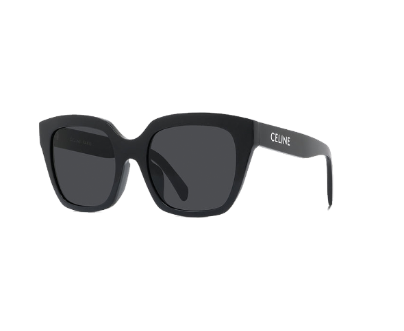 Lunettes de soleil CL40198F de la marque Celine , monture solaire pour femmes, avec un design cat eye oversized fabriquée en acétate noir disponible dans les boutiques Atelier Lou Paris