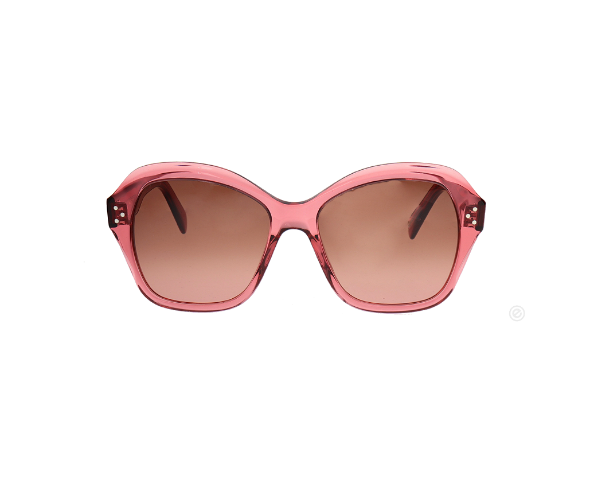 Lunettes de soleil de la marque Celine , monture solaire mixte, modèle unisexe qui convient pour les hommes, et les femmes, avec un design hexagonalefabriquée en acetate disponible dans les boutiques Atelier Lou Paris