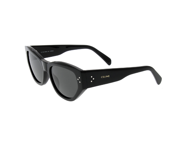 Lunettes de soleil CL40219I de la marque Celine, monture solaire pour femmes, avec un design cat eye fabriquée en acétate noir disponible dans les boutiques Atelier Lou Paris