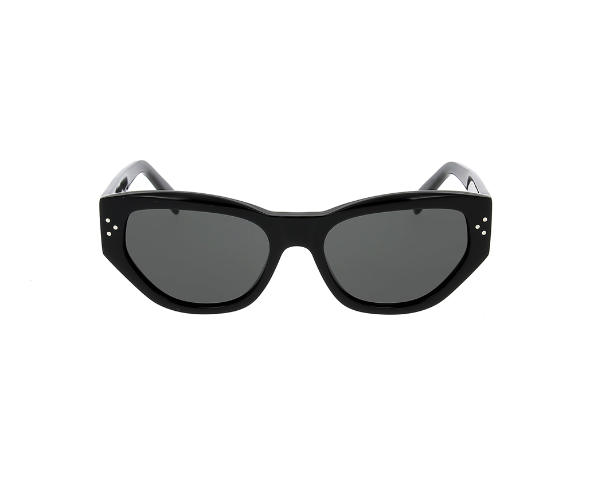 Lunettes de soleil CL40219I de la marque Celine, monture solaire pour femmes, avec un design cat eye fabriquée en acétate noir disponible dans les boutiques Atelier Lou Paris