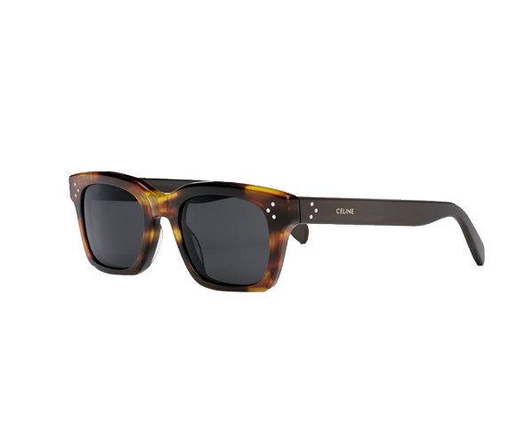 Lunettes de soleil CL40232I de la marque Celine, monture solaire pour femmes, avec un design rectangulaire fabriquée en acétate écaille disponible dans les boutiques Atelier Lou Paris