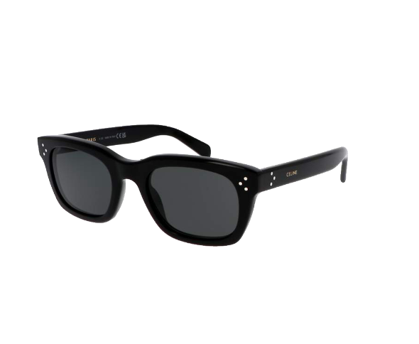 Lunettes de soleil CL40232I de la marque Celine, monture solaire pour femmes, avec un design rectangulaire fabriquée en acétate noir disponible dans les boutiques Atelier Lou Paris
