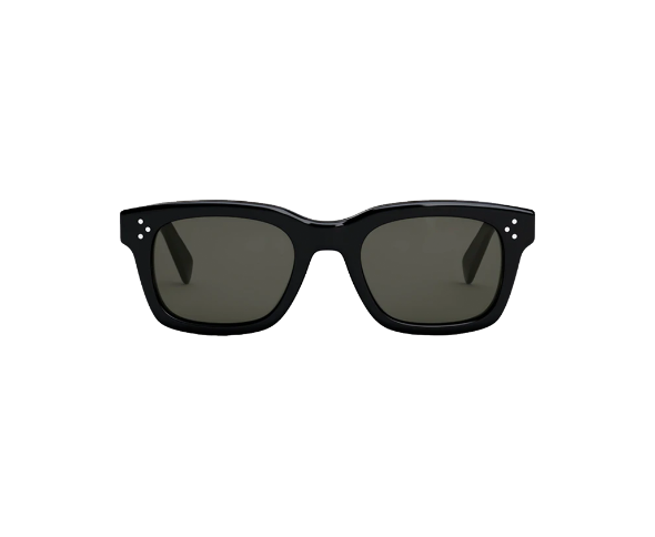 Lunettes de soleil CL40232I de la marque Celine, monture solaire pour femmes, avec un design rectangulaire fabriquée en acétate noir disponible dans les boutiques Atelier Lou Paris