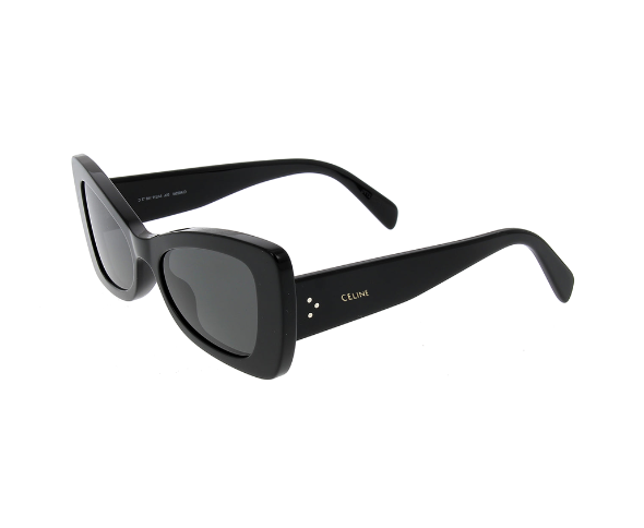 Lunettes de soleil CL40236I de la marque Celine, monture pour femmes, avec un design géométrique fabriquée en acétate noir disponible dans les boutiques Atelier Lou Paris