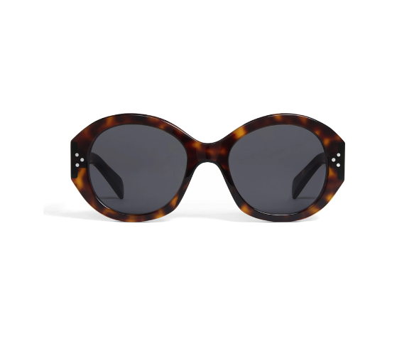 Lunettes de soleil CL40240I de la marque Celine, monture pour femmes, avec un design oversized rond fabriquée en acétate écaille disponible dans les boutiques Atelier Lou Paris