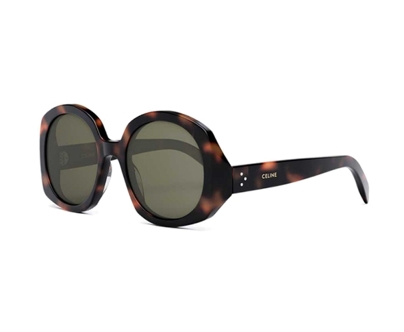 Lunettes de soleil CL40242I de la marque Celine, monture pour femmes, avec un design oversized arrondi fabriquée en acétate écaille disponible dans les boutiques Atelier Lou Paris