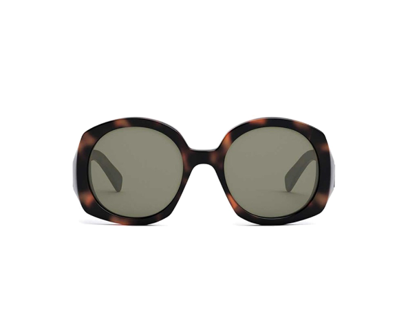 Lunettes de soleil CL40242I de la marque Celine, monture pour femmes, avec un design oversized arrondi fabriquée en acétate écaille disponible dans les boutiques Atelier Lou Paris