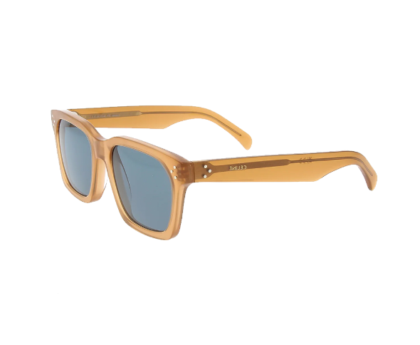 Lunettes de soleil CL40248I de la marque Celine, monture mixtes, avec un design carré fabriquée en acétate orange, disponible dans les boutiques Atelier Lou Paris