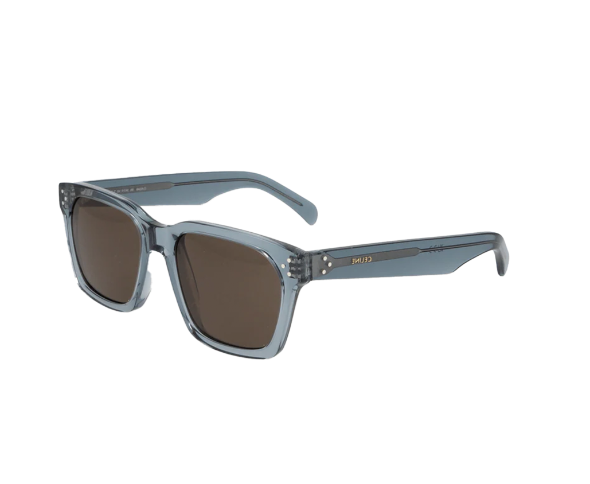 Lunettes de soleil CL40248I de la marque Celine, monture mixtes, avec un design carré fabriquée en acétate vert, disponible dans les boutiques Atelier Lou Paris
