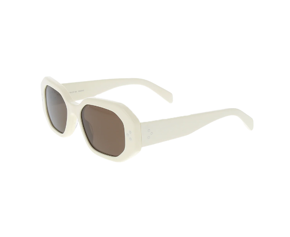 Lunettes de vue de la marque Celine, monture optique mixte, modèle unisexe blanc qui convient pour les hommes, et les femmes, avec un design rectangle fabriquée en acetate disponible dans les boutiques Atelier Lou Paris