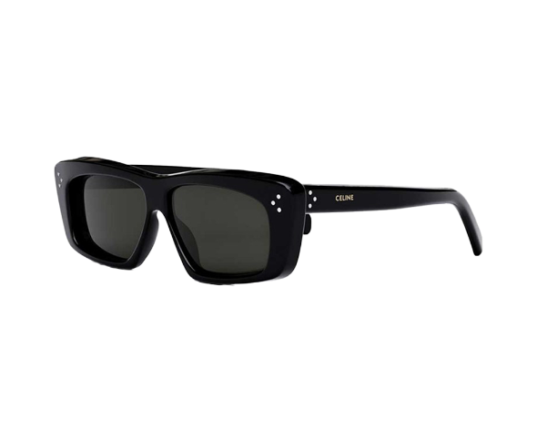 Lunettes de soleil de la marque Celine , monture solaire mixte, modèle unisexe qui convient pour les hommes, et les femmes, avec un design rectangle fabriquée en acetate disponible dans les boutiques Atelier Lou Paris