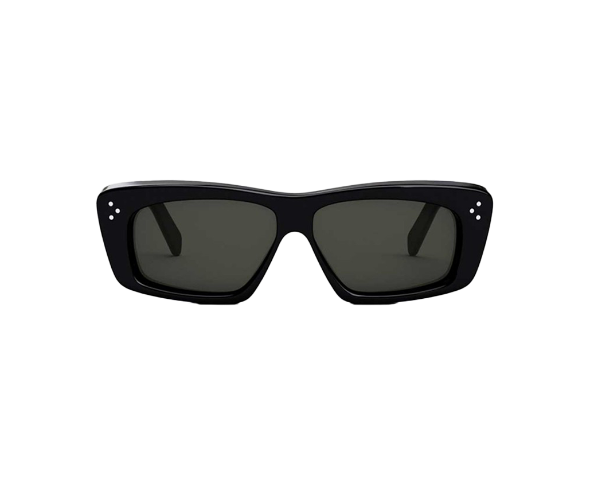 Lunettes de soleil de la marque Celine , monture solaire mixte, modèle unisexe qui convient pour les hommes, et les femmes, avec un design rectangle fabriquée en acetate disponible dans les boutiques Atelier Lou Paris