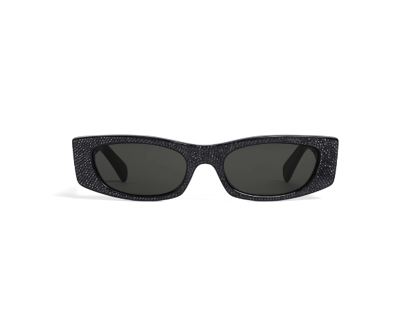 Lunettes de soleil CL4245US de la marque Celine orné de strass, monture pour femmes, avec un design rectangulaire fabriquée en acétate, disponible dans les boutiques Atelier Lou Paris