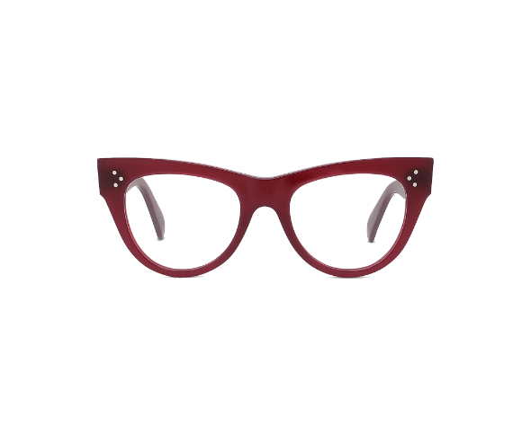 Lunettes de vue CL5003IN de la marque Celine , monture optique pour femmes, avec un design cat eye fabriquée en acétate rouge disponible dans les boutiques Atelier Lou Paris
