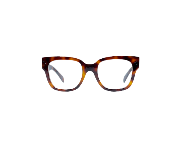 Lunettes de vue CL50066I de la marque Celine , monture optique pour femmes, avec un design carré arrondis fabriquée en acétate écaille disponible dans les boutiques Atelier Lou Paris