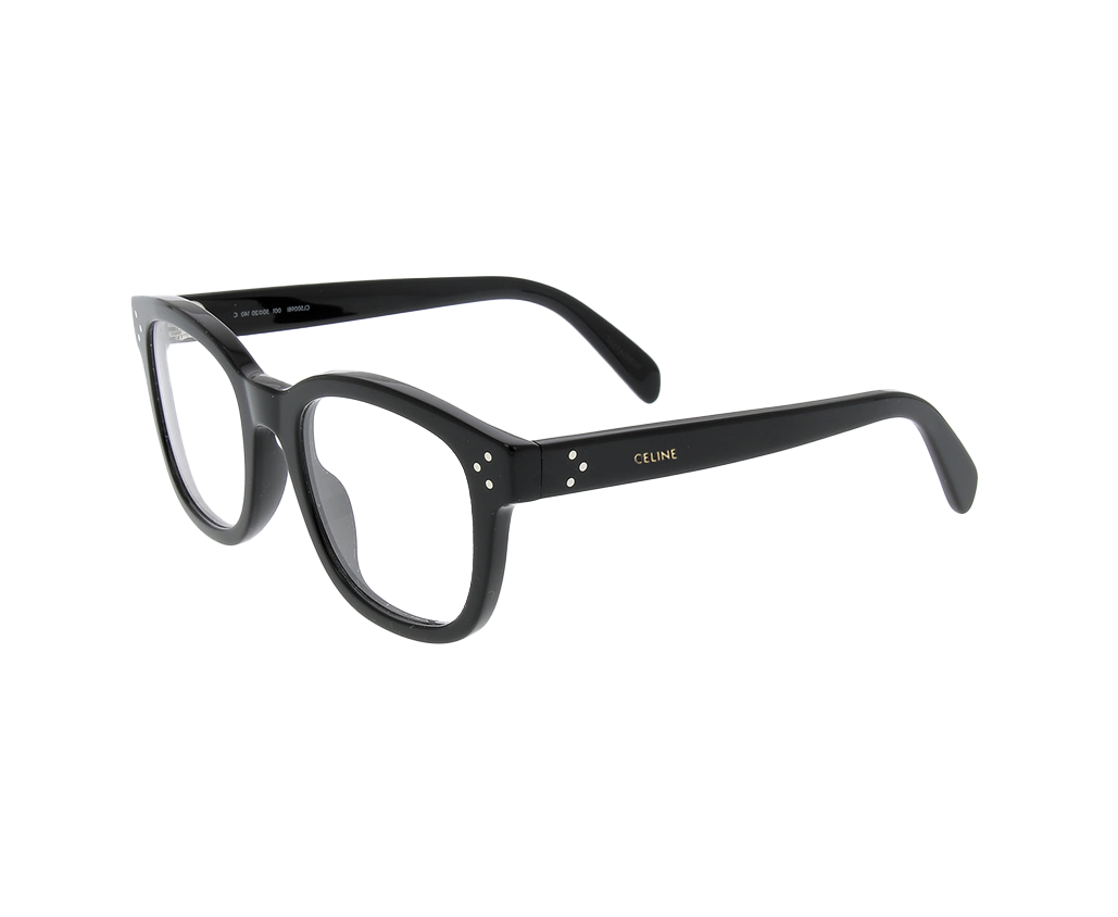 Lunettes de vue CL50098I de la marque Celine, monture optique pour femmes, avec un design pantos fabriquée en acétate noir disponible dans les boutiques Atelier Lou Paris