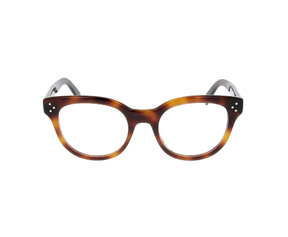 Lunettes de vue CL50109I de la marque Celine, monture optique pour femmes, avec un design arrondi fabriquée en acétate écaille disponible dans les boutiques Atelier Lou Paris