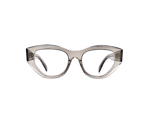 Lunettes de vue CL50111I de la marque Celine, monture optique pour femmes, avec un design géométrique fabriquée en acétate taupe disponible dans les boutiques Atelier Lou Paris