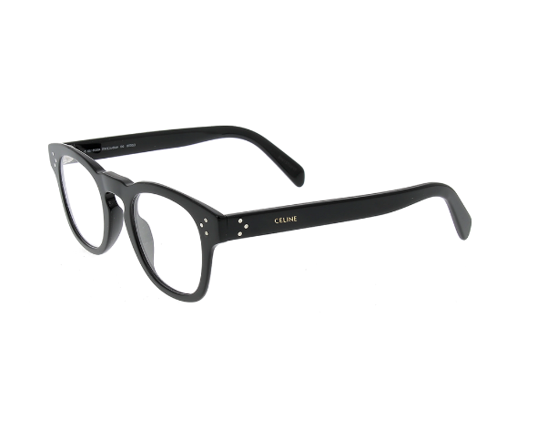 Lunettes de vue CL50118I de la marque Celine, monture optique pour femmes, avec un design pantos fabriquée en acétate noir disponible dans les boutiques Atelier Lou Paris