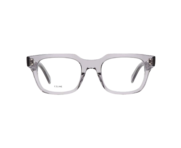 Lunettes de vue CL50120I de la marque Celine, monture optique pour femmes, avec un design rectangulaire fabriquée en acétate transparent disponible dans les boutiques Atelier Lou Paris