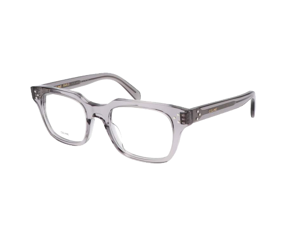 Lunettes de vue CL50120I de la marque Celine, monture optique pour femmes, avec un design rectangulaire fabriquée en acétate transparent disponible dans les boutiques Atelier Lou Paris