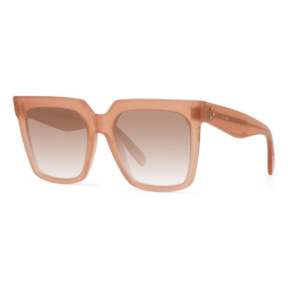 Lunettes de soleil CL4055IN de la marque Celine, monture pour femmes, avec un design oversized et carré fabriquée en acétate rose, disponible dans les boutiques Atelier Lou Paris