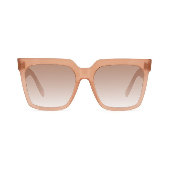 Lunettes de soleil CL4055IN de la marque Celine, monture pour femmes, avec un design oversized et carré fabriquée en acétate rose, disponible dans les boutiques Atelier Lou Paris