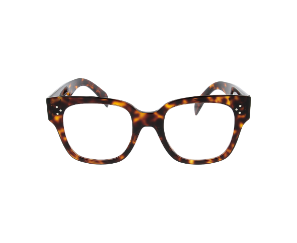 Lunettes de vue CL50110U de la marque Celine, monture optique pour femmes, avec un design arrondi fabriquée en acétate écaille disponible dans les boutiques Atelier Lou Paris