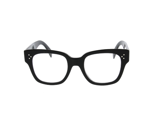 Lunettes de vue CL50110U de la marque Celine, monture optique pour femmes, avec un design arrondi fabriquée en acétate noir disponible dans les boutiques Atelier Lou Paris