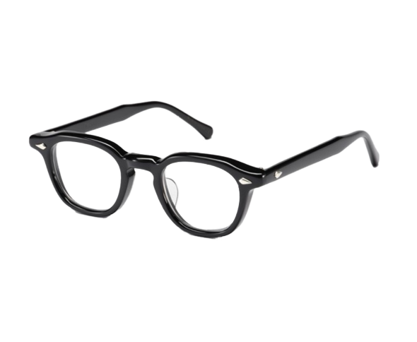 Lunettes de vue de la marque frame montana, monture optique mixte, modèle unisexe noir qui convient pour les hommes, et les femmes, avec un design rond fabriquée en acetate disponible dans les boutiques Atelier Lou Paris