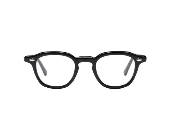 Lunettes de vue de la marque frame montana, monture optique mixte, modèle unisexe noir qui convient pour les hommes, et les femmes, avec un design rond fabriquée en acetate disponible dans les boutiques Atelier Lou Paris