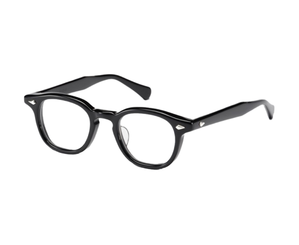Lunettes de vue de la marque frame montana, monture optique mixte, modèle unisexe noir qui convient pour les hommes, et les femmes, avec un design rond fabriquée en acetate disponible dans les boutiques Atelier Lou Paris
