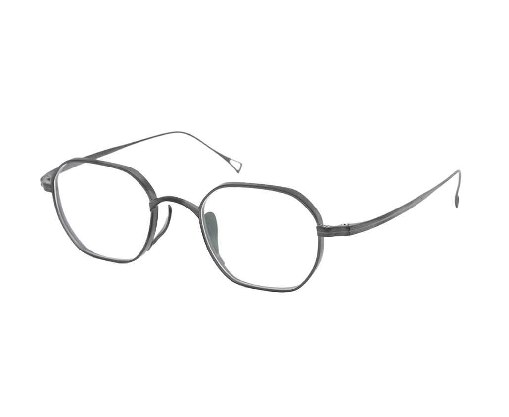 Lunettes de vue de la marque kamemannen monture optique mixte, modèle unisexe qui convient pour les hommes, et les femmes, avec un design carrée arrondie fabriquée en titane disponible dans les boutiques Atelier Lou Paris