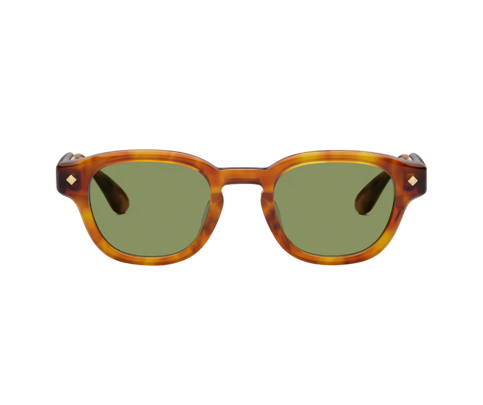 LUNETTERIE GÉNÉRALE APÉRO AU SOLEIL - Havana & 24K Gold/Solid Green G15 - Lunettes de soleil