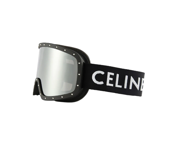 Masque de ski CL40196U de la marque Celine, modèle mixte de couleur noir, disponible dans les boutiques Atelier Lou Paris