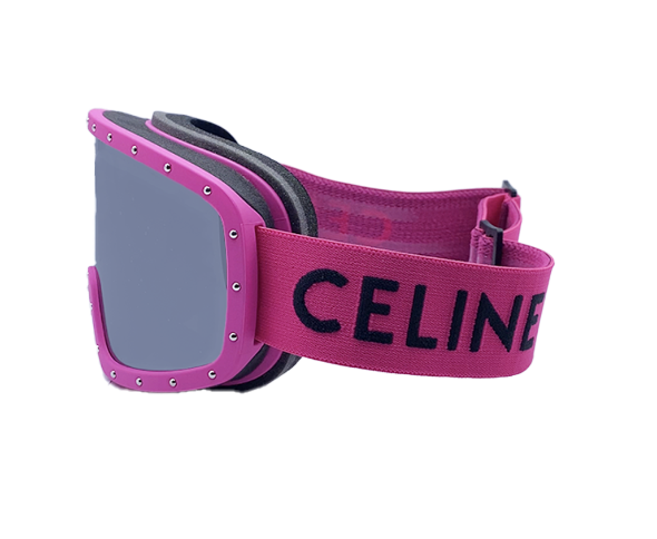 Masque de ski CL40196U de la marque Celine, modèle mixte de couleur rose, disponible dans les boutiques Atelier Lou Paris