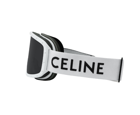 Masque de ski CL40196U de la marque Celine, modèle mixte de couleur blanc, disponible dans les boutiques Atelier Lou Paris