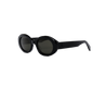 Lunettes de soleil CL40194U de la marque Celine avec le célèbre logo triomphe, modèle pour femmes, avec un design ovale fabriquée en acétate noir intense disponible dans les boutiques Atelier Lou Paris 